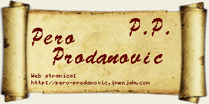 Pero Prodanović vizit kartica